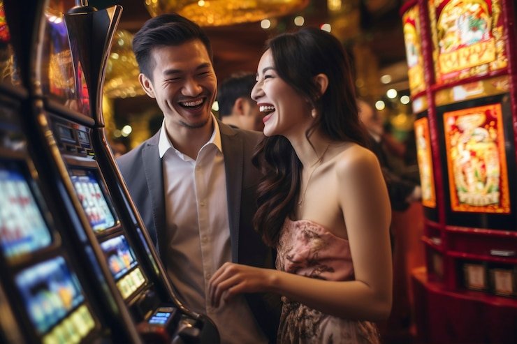 Pengguna menyimak berita dan tips bermain casino online lewat aplikasi mobile di okjkt70